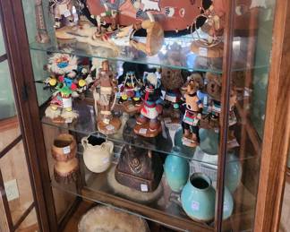 vintage Hopi Kachina dolls and other Hopi style decor