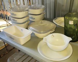 vintage Pyrex and Corningware