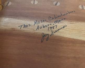 Moser Chairs signed & dated