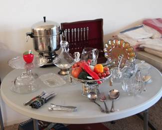 Silver ware and crystal items
