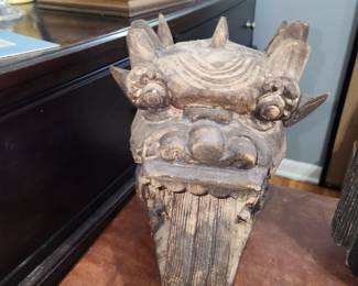 Old hand carved dragon