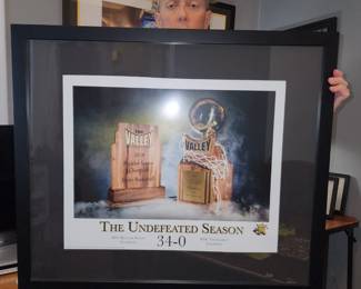 The undefeated season, MVC champions
WSU, professional framed