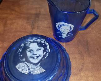 Shirley Temple bowl and pitcher set