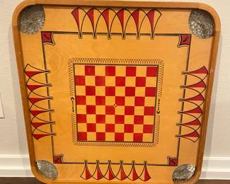 Vintage Carrom Checkers Game Board