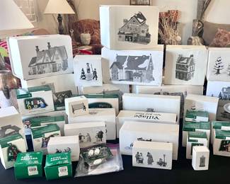 HUGE collection Department 56 Christmas and Dicken's Village Series collectibles 