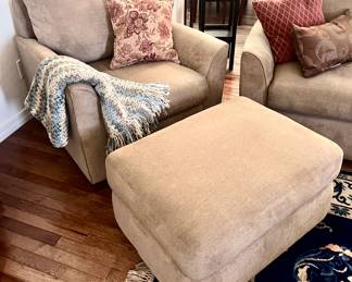 La-Z-Boy armchair and ottoman