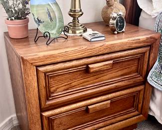 Cute 2-tier wood side table set (1 of 2)