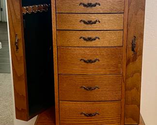 Beautiful wood jewelry armoire