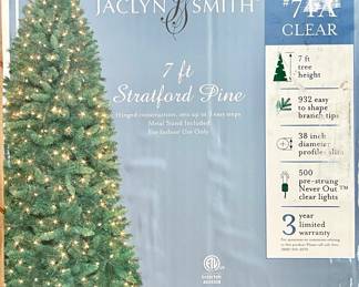 7ft Christmas tree with lights 