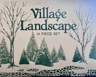 Village landscape Christmas decor