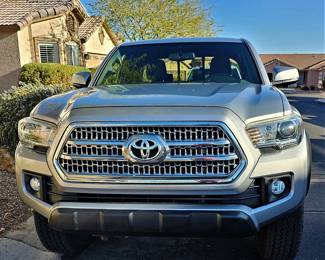2016 Toyota Tacoma Truck for sale. 4-wheel drive, new tires, bed cover, 45,000 miles, one elderly owner, no accidents, no scratches, no dents, always detailed, only one person, the owner ever rode in the vehicle, We are taking bids starting Friday at 8m until Sunday noon. 