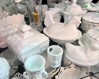 Milk glass collection