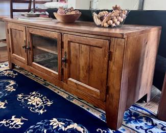 Rustic wood TV stand and storage case