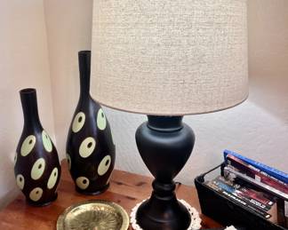 Side table lamp and decor