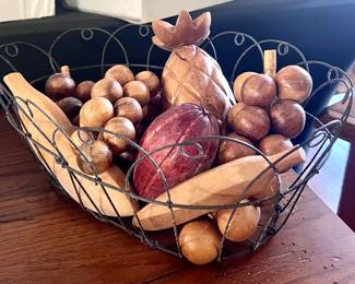 Cute wood fruits decor