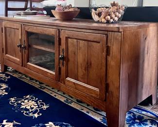 Rustic wood TV stand and storage case