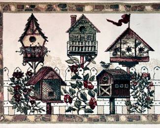 Cute carpet birdhouse themed 