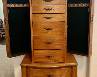 Antique style jewelry armoire 