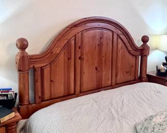 Excellent condition heavy wood queen bed frame