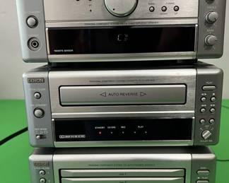 DENON personal component system cd udcm-m10 and drrm10 with Mission speakers and remote