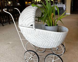 vintage wicker carriage 