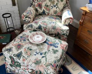 Paisley Club Chair & Ottoman