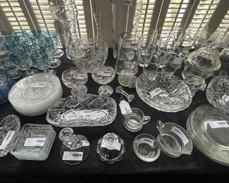 Assorted Clear Glassware