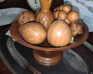 Solid wood fruits/bowl
