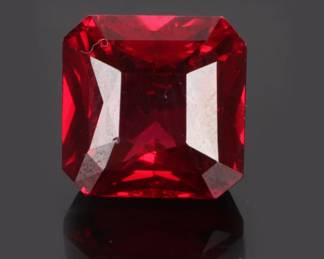 Loose genuine ruby gemstone.