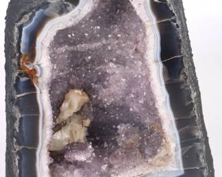 Amethyst cathedral raw gemstone tower mineral specimen.