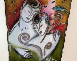 White Couple with Bluebird 
Kaisrin De Santiago
$250