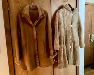 Mink trimmed leather & Hooded fur