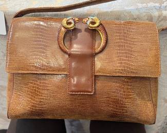 RARE Kenneth Jay Lane RAM HEAD Handbag Purse