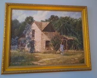 Large Vintage Style Framed Picture