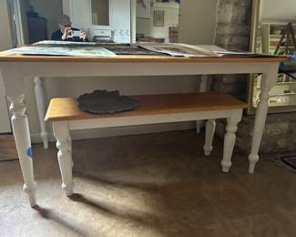 Two Pottery barn type  farm  tables made in Philippines, 