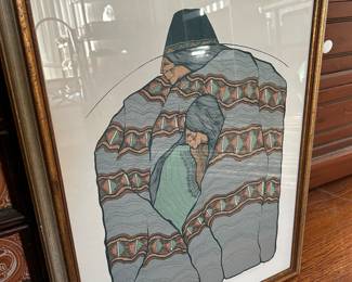 Serigraph "Manton Gris" pencil signed and titled by Amado Pena Jr. $350. 