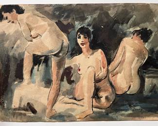 Michael Frary (1918 - 2005), 20 x 14" watercolor, unframed, signed lower right $225.
