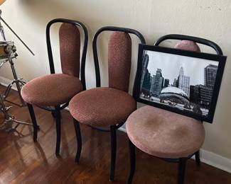 3 MCM bentwood chairs