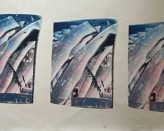 Pencil signed Lee Reynolds Monoprint $150