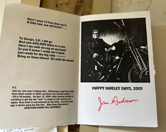 signed Jean Andrews program 