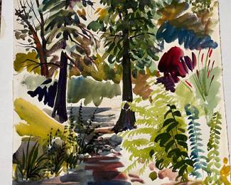 Michael Frary (U.T. at Austin, TX ,1918 - 2005), 18 x 24" watercolor, unframed, signed lower right $450.00