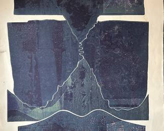 "Dedication to Nothingness" pencil signed numbered and titled "Lee Reynolds 7/9", unframed, 42 x 30" $275