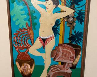 Lael Seagert original "Beaded Skirt" 18 x 24 acrylic on canvas. $250 