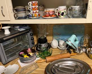 Villeroy & Bosch "Acapulco" Misc kitchen, pots n pans, utensils, stainless latware Family is keeping the aqua blue electric mixer