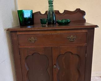 Walnut  chiffoniere  with backsplash (31 x 16 x 36H w/ backsplash)