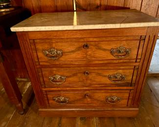 3 drawer chest with marble top