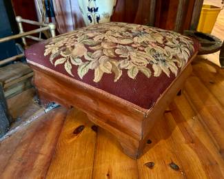 needlepoint footstool