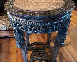 Chinese stand with marble top