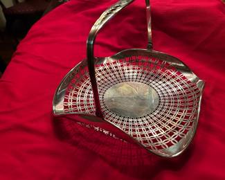 sterling silver bride's basket