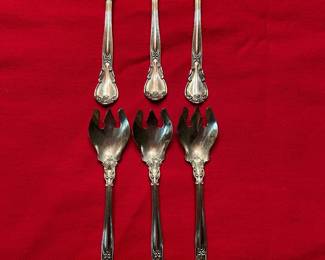 Gorham "Chantilly" sterling ice cream forks